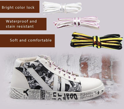 Oval Type 6MM Nice Shoelaces For Hiking Boots Men Women Sneaker 2021 Unisex Sport Ropes White Sliver