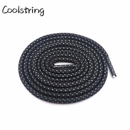 4.5mm Fashion Striped Glitter Round Rope Shoelaces Shiny Shimmering Shoe Laces Shiny Sparkly For