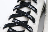 1 Pair 8MM Letter Silk Screen Printing Laces Custom Logo Bulk Order Women Canvas Beige-Black-White