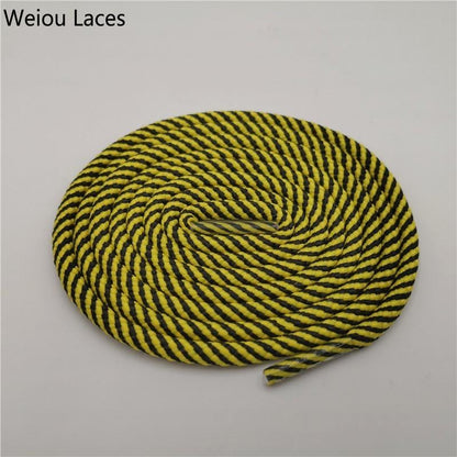 Weiou Promotional Shoelaces 0.45 cm Round Rope Striped Gingham Outdoor Sneaker Sports Shoestrings