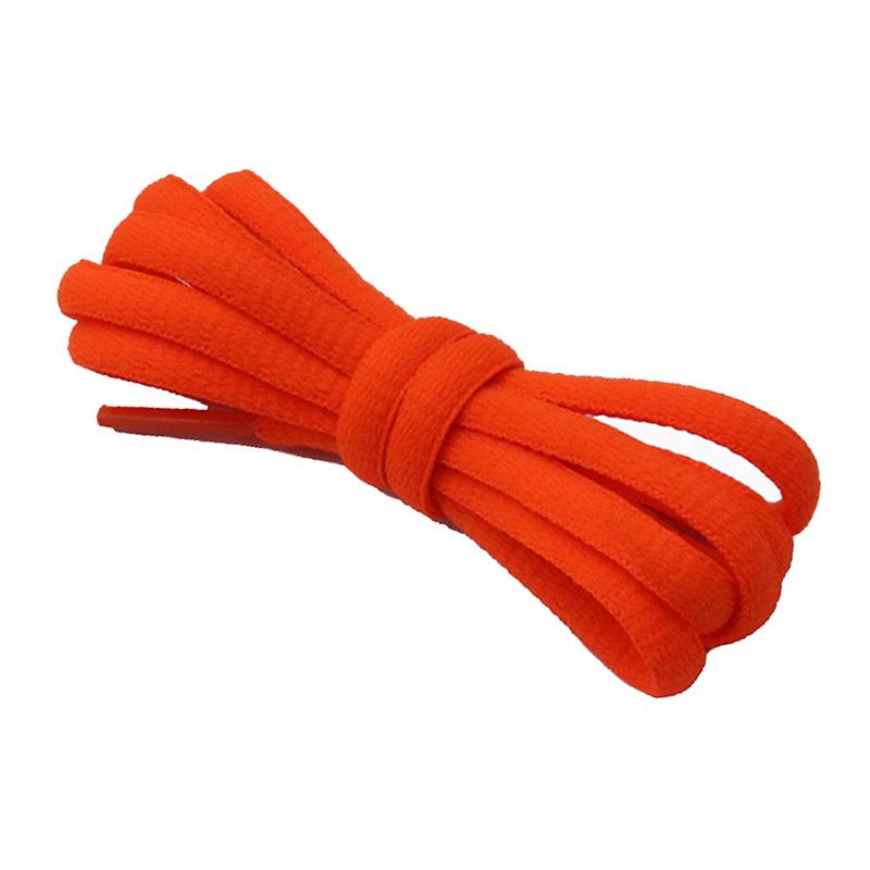 Top Vibrant Orange Pure Cotton Polyester Laces 6MM Oval Shoe Accessories High Quality Cords For