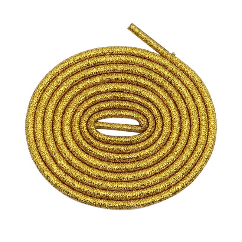 Luxury 4.5MM Rose Golden Metallic Yarn Ropes Pretty Beautiful Laces For Trendy Sneaker High