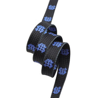 Weiou Printed Sports Hiking Shoelaces 1 Cm Print Blue Phantom Polyester High Quality Shoestrings Non