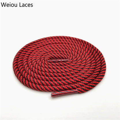 Weiou Promotional Shoelaces 0.45 cm Round Rope Striped Gingham Outdoor Sneaker Sports Shoestrings