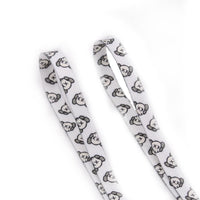 Weiou Adorable Laces 0.9 cm Flat Cotton Shoe Lace Black Shoestring Lovely Carton Women Adults