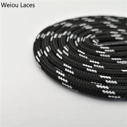 Weiou 5.5mm Outdoor Hiking Sports Dad Shoelace Striped Polyester Shoestring Round Laces Factory