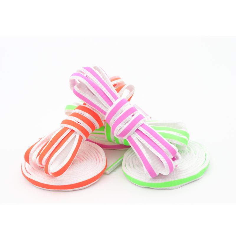 Weiou New 0.8 Cm Diameter Oval Stick Color Reflactive Shoelaces Outdoor Tenis Feminino Sneakers