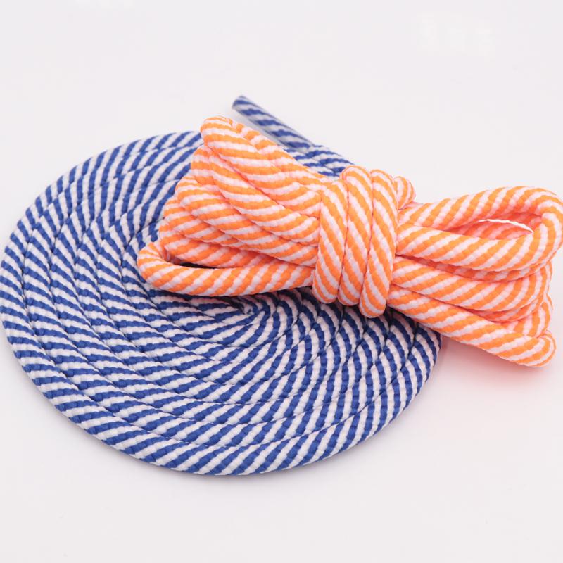 New Double Colors Spiral Pattern Hiking Ropes 4.5MM Durable Best Laces Outdoor Sport Top Running