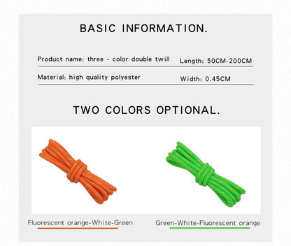 Nice Shoe Accessories Green Orange Eye-catching 4.5MM Polyester Ropes Trendy Colour Matching Laces