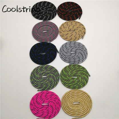 Outdoor Round Rope Hiking Shoes Laces Striped Wear Resistant Sneakers Boot Shoelaces Strings For Men