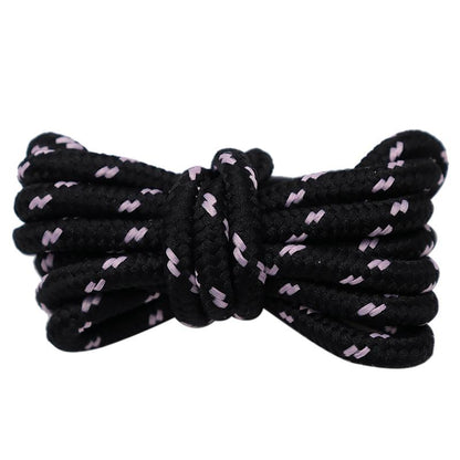 Weiou 4.5MM Shoe Accessories Black Pink Polyester Unisex Shoelaces For Men Women Sneaker Canvas