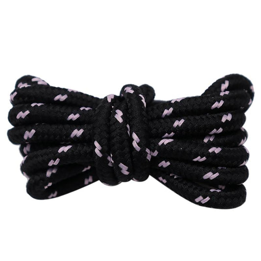 Weiou 4.5MM Shoe Accessories Black Pink Polyester Unisex Shoelaces For Men Women Sneaker Canvas