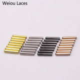 Weiou New 4pcs 1 Set Of 4x22mm Seamless Metal Shoelaces Tips Head Replacement Repair Aglets DIY