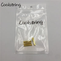 4pcs/Set 4-25mm Flat Mouth Metal Aglets Plating DIY Round Bullet Tips For Sweatshirt Hoodies Laces