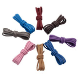 Weiou Shoe Laces 3MM Round Shape Thiny Ropes 100% Cotton Waxed Waterproof Easy Decorations Swimming