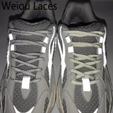 Weiou Semicircular 3M Reflective Shoelace Oval Rope Laces Athletic KIDS Bootlace Highlight Sneakers