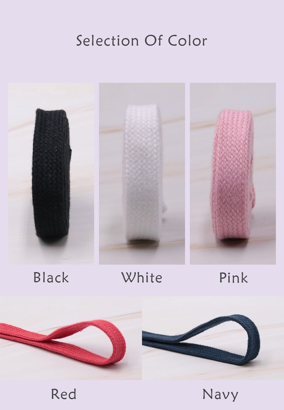 12.7MM Polyester Cotton Perfect Quality Shoe Accessories For Women Sneaker Boots Canvas shoes