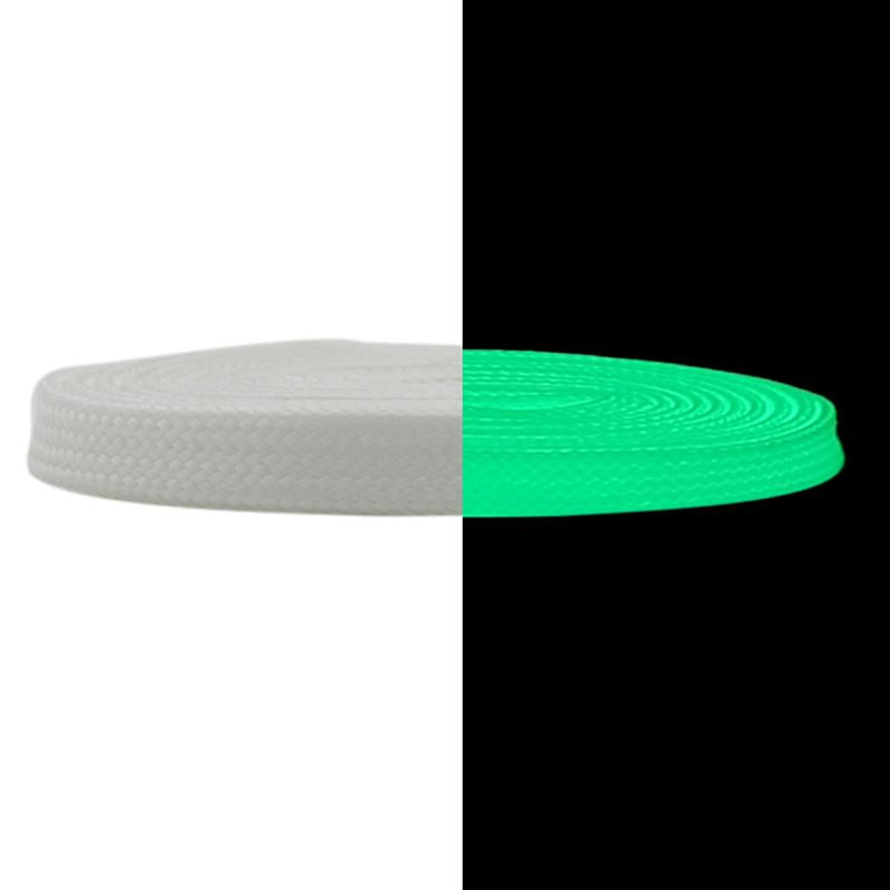 New Arrival Night Shoelace Flat Shoe Laces Luminous Glow In The Dark Athletic ShoeLace 7mm Colorful