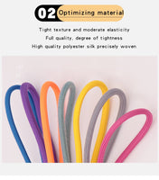 Colorful Full Coverage Epoxy Rubber Hoodie Laces Pure Fruit Colour Shoe Ropes Anti-Slip & Stable