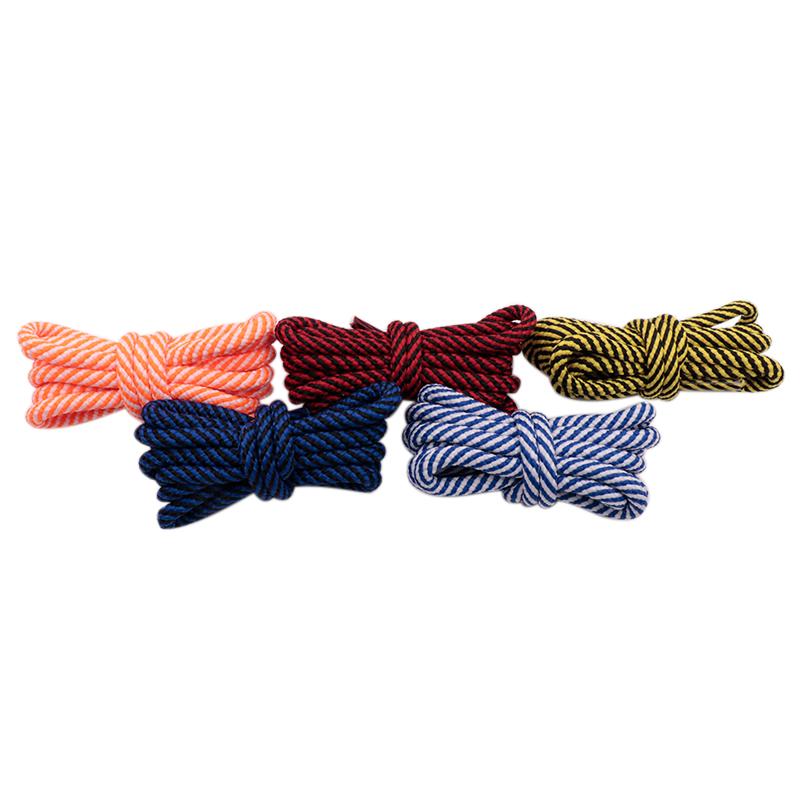 New Double Colors Spiral Pattern Hiking Ropes 4.5MM Durable Best Laces Outdoor Sport Top Running