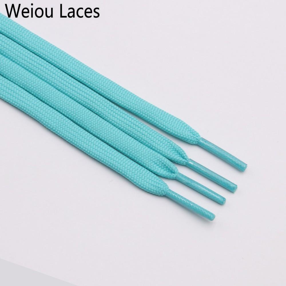 Weiou Basics Flat 7mm Laces Colorful Shoelaces Solid Color Polyester Tubular Sneakers Shoestring For