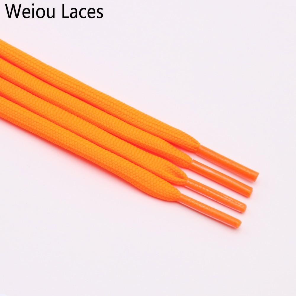 Weiou Basics Flat 7mm Laces Colorful Shoelaces Solid Color Polyester Tubular Sneakers Shoestring For