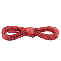 7MM Red Black Thunder Pattern Heat Transfer Printing Shoelace Unisex For Trendy Shoe Easy Bootslace