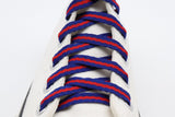 7MM Casual Shoelaces Beige&Black Blue&Red Double Color Combination High Quality Men Women Sneaker