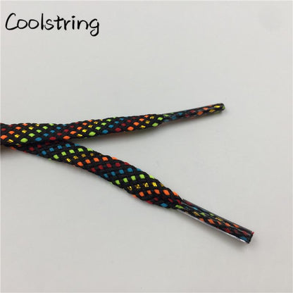 New Arrival 7mm Flat Glitter Metallic Shoe Strings Laces Novelty Unique Dress Shoelaces For Martin