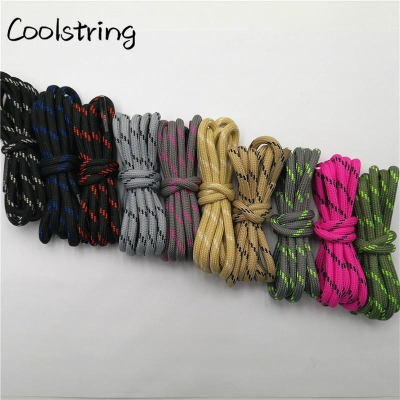 Outdoor Round Rope Hiking Shoes Laces Striped Wear Resistant Sneakers Boot Shoelaces Strings For Men