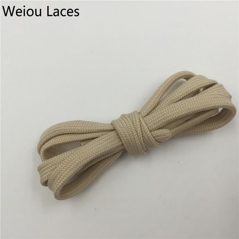 Offical Weiou 7mm Flat Round Apricot Tubular Lace Hiking Shoelace Ribbon Replacement Shoe Laces