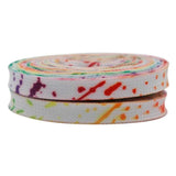 New 7mm Printed Abstract Painting Shoe Laces 60-180cm Silk Printing Bootlaces Colorful Shoelace