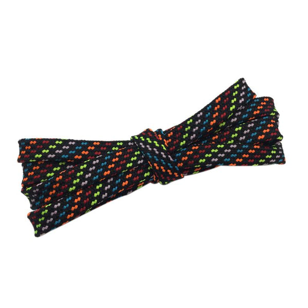 7MM Six Colors Checked Polyester Laces 60-180cm Flat Shape Nice Shoelaces Man Women Sneaker 2021