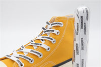 8MM Double Layer Stronger Polyester Shoelaces "DREAMQREW" Letter Printing Unisex For Canvas Boots