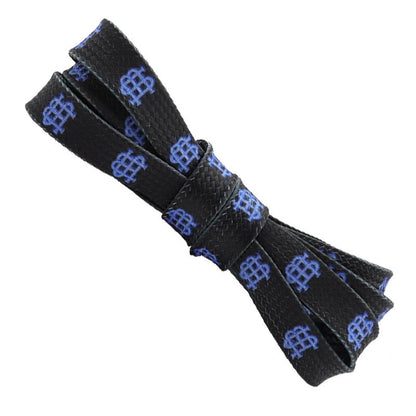 Weiou Printed Sports Hiking Shoelaces 1 Cm Print Blue Phantom Polyester High Quality Shoestrings Non