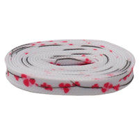 Weiou 7MM Top Shoe Accessory Women White Red Stamp Pretty Cord Floral Heat Transfer Printing