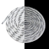 Weiou New 0.45CM Diameter Black And White Tricolor Reflective Polyester Shoelaces Women Men Children