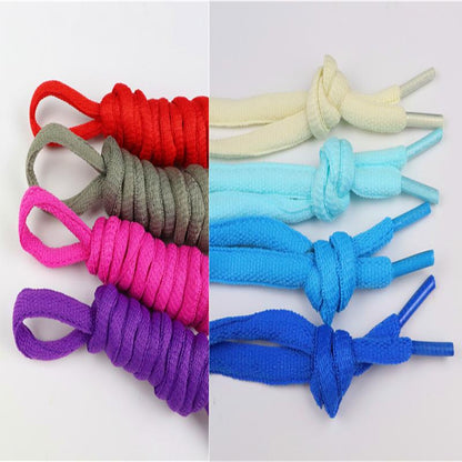 Polyester Pure Cotton Flexible Laces 8.5MM Wide Oval Shoelaces Clothing Premium Cords For Custom