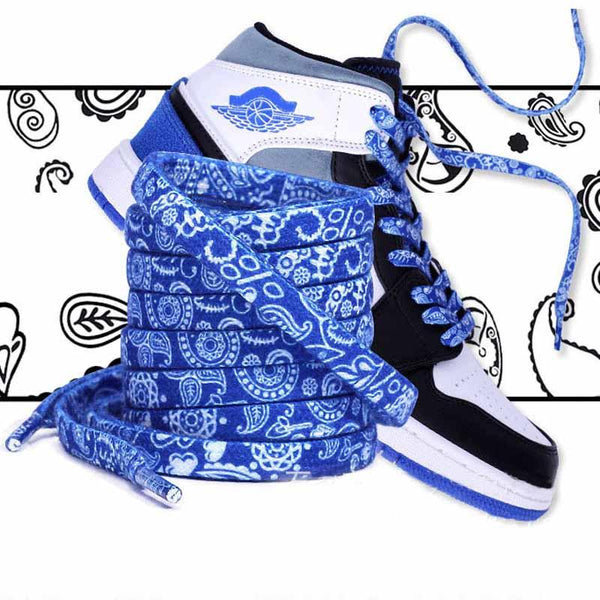 Jumpman Mid Cashew Flowers Shoelace 5 Colors Women Men Hand-painted AF1 Dunks Basketball Shoes