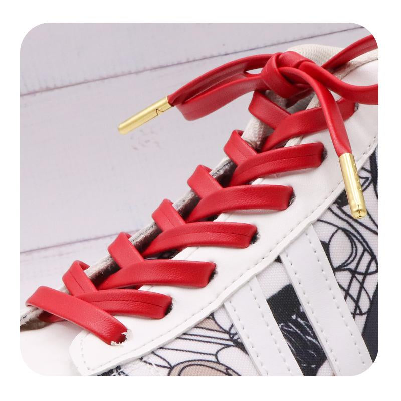 Weiou Shoe String Accessories 7MM Premium Top Quality PU Leather Shoelaces Free Custom For Bulk