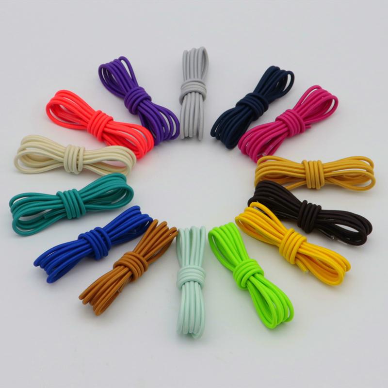 Professional Laces 3MM Natural Element Color Elastic Ropes Excellent Extension Polyester Shoelaces