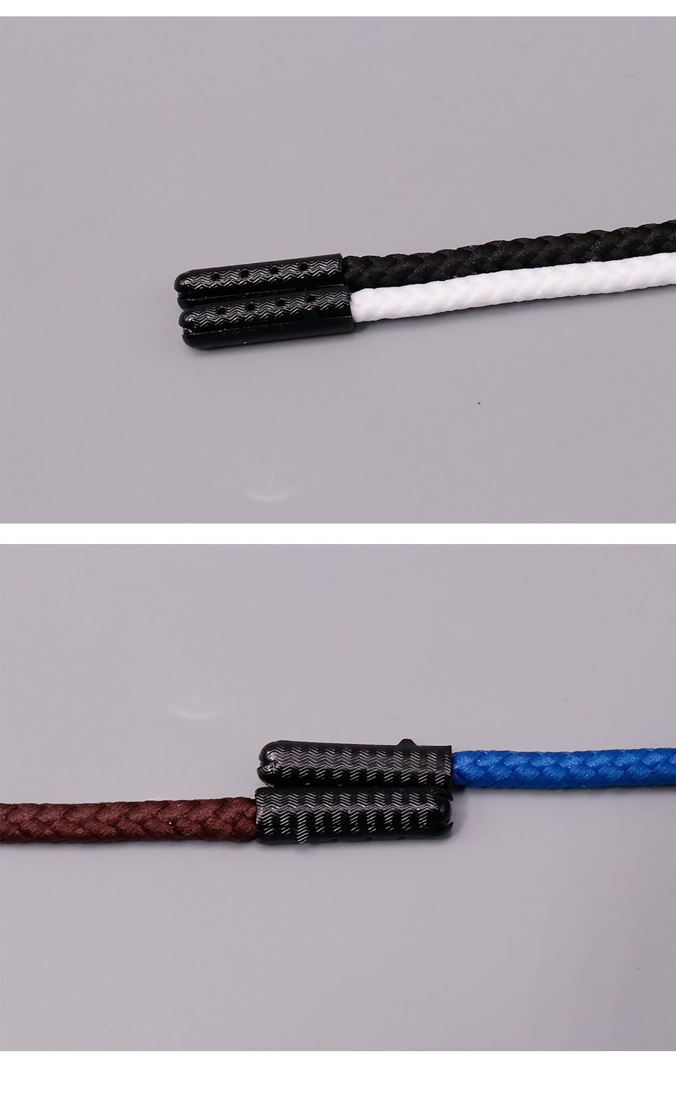 New Ropes End 4*22mm Gun Black Spiral Pattern Metal Shoelace Aglets The Durable Tips Of Laces