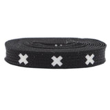 8MM Black White X Symbol Top Shoelaces Men Women Sneakers Canvas High Quality Cords Wide Ropes For