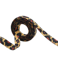 Weiou 0.8 Cm Flat Custom Shoe Laces Leopard Print Designer Shoelaces For Children Women Sneakers