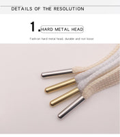 18MM Wide Flat Lace With Silver Metal Aglets 10 Solid Color For Selection Men Women Most Popular