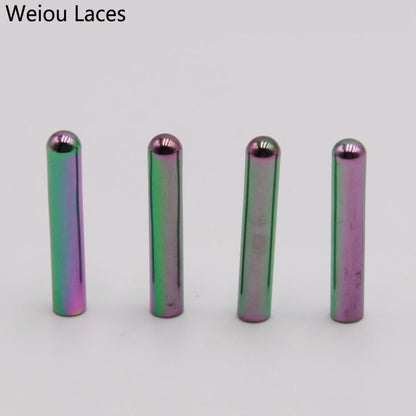 Weiou New 4pcs/lot Women Men Shoe Lace Tips Replacement Head For Shoestrings Colorful Bullet Aglets