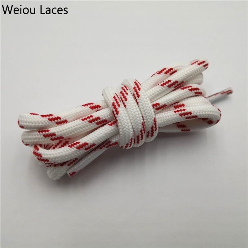 Weiou 5.5mm Outdoor Hiking Sports Dad Shoelace Striped Polyester Shoestring Round Laces Factory