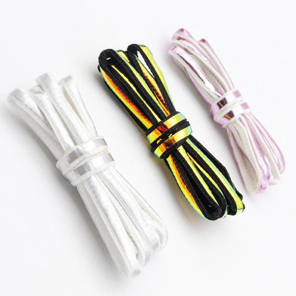 Oval Type 6MM Nice Shoelaces For Hiking Boots Men Women Sneaker 2021 Unisex Sport Ropes White Sliver