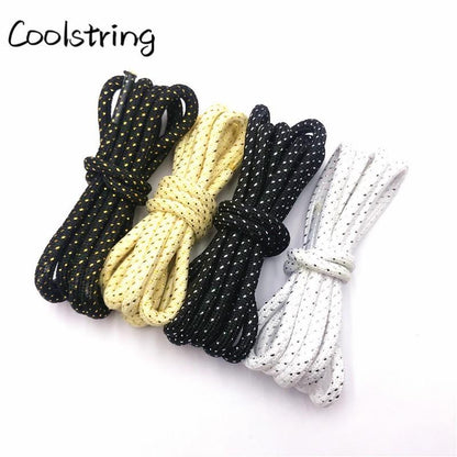 4.5mm Fashion Striped Glitter Round Rope Shoelaces Shiny Shimmering Shoe Laces Shiny Sparkly For