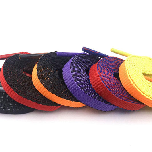 Jumpman Flat 8mm Combo Two Color Connect Reversible Shoelaces Bicolor Polyester Shoe Strings Laces